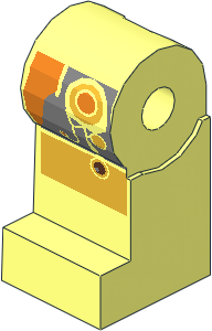 Minifig Leg Right with Golden Circuit Pattern