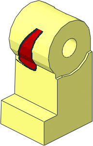 Minifig Leg Right with Red Coattail Pattern