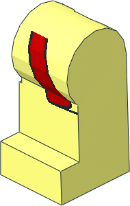 Minifig Leg Left with Red Coattail Pattern