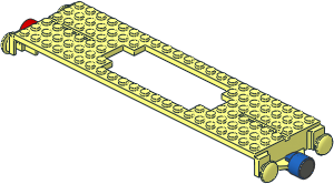 Train Base  6 x 22 Type 2 with Buffers and Magnets (Complete)
