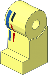 Minifig Leg Right with Black, Blue and Red Stripes Pattern