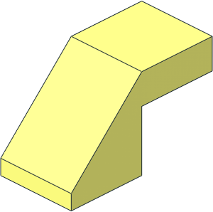 Slope Brick 45  2 x  1 with Cutout and without Stud