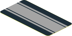 Sticker  0.9 x  1.8 with Grey Stripes on Black Background