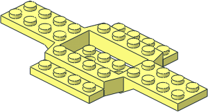 Car Base  4 x 12 x  0.667 with Side Flanges