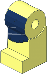 Minifig Leg Right with Dark Blue Loincloth Pattern