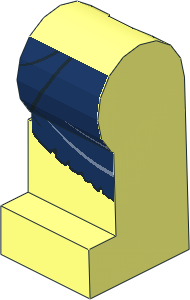 Minifig Leg Left with Dark Blue Loincloth Pattern