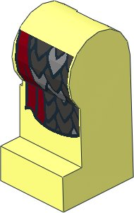 Minifig Leg Left with LOTR Scale Armour Pattern