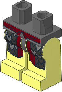 Minifig Hips and Legs with LOTR Scale Armour Pattern