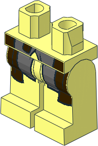 Minifig Hips and Legs with LOTR Coat, Shirttails and Belt Pattern