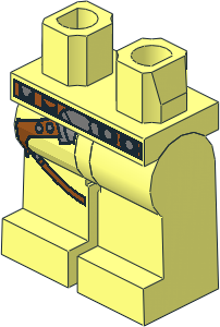 Minifig Hips and Legs with SW Gunbelt Pattern