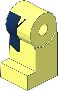 Minifig Leg Right with Dark Blue Coattails Pattern