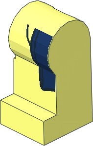 Minifig Leg Left with Dark Blue Coattails Pattern