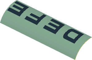 Sticker  1.2 x  3.9 with "DEFE" Letters (Formed)