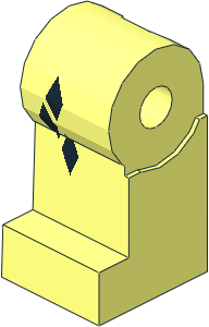 Minifig Leg Right with  3 Black Diamonds Pattern