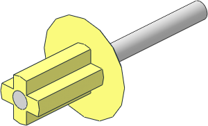 ~Electric Technic Motor  9V Shaft (with Fake Metal Axle)