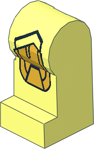 Minifig Leg Left with Iron Man Armoured Suit Mark VI Pattern