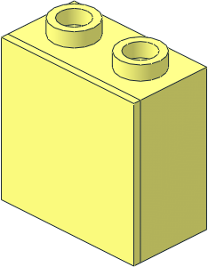 Electric Light & Sound Brick  1 x  2 x  1.667 with Clip-On Plate