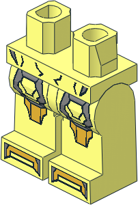 Minifig Hips and Legs with Iron Man Armoured Suit Mark XVII Pattern