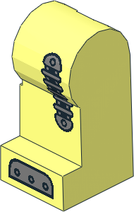 Minifig Leg Left with Clockwork Robot Pattern