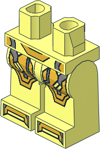 Minifig Hips and Legs with Iron Man Armoured Suit Mark XLII Pattern