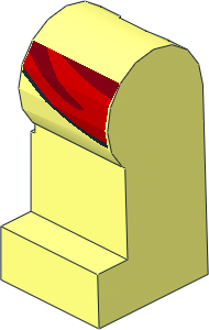 Minifig Leg Left with Red Tied Sash Pattern