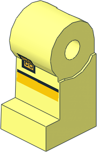 Minifig Leg Right with Shorts with Black Line and Brick Logo Pattern