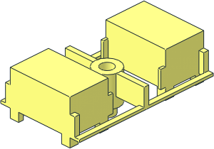 ~Technic Control Centre II - Rectangular Button Pair