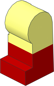 Minifig Leg Left with Red Lower Leg Pattern