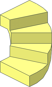 Staircase  6 x  6 x  4 Quarter Turn Left Up Going