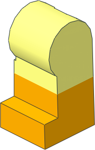Minifig Leg Left with Bright Light Orange Lower Leg Pattern
