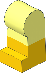 Minifig Leg Left with Yellow Lower Leg Pattern