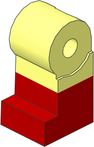 Minifig Leg Right with Red Lower Leg Pattern