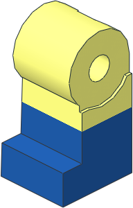 Minifig Leg Right with Blue Lower Leg Pattern