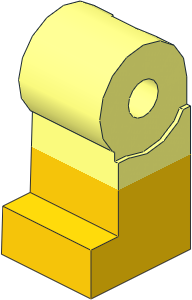 Minifig Leg Right with Yellow Lower Leg Pattern