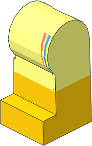 Minifig Leg Left with Wetsuit, Coral and Dark Azure Trim Pattern