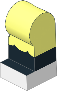 Minifig Leg Left with Ruffles, Black Lower Leg and White Feet Pattern