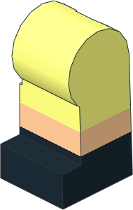 Minifig Leg Left with Light Nougat Lower Leg and Black Shoes Pattern