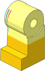Minifig Leg Right with Wetsuit, Coral and Dark Azure Trim Pattern