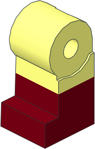 Minifig Leg Right with Dark Red Lower Leg and Triangular Notch on Side Pattern