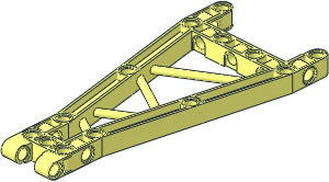 Technic Beam 16 x  7 Triangular with Diagonal Bars