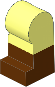 Minifig Leg Left Dual Mould with Reddish Brown Lower Leg Pattern