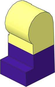 Minifig Leg Left Dual Mould with Medium Lilac Lower Leg Pattern