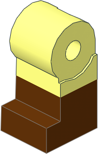 Minifig Leg Right Dual Mould with Reddish Brown Lower Leg Pattern