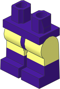 Minifig Hips and Legs with Medium Lilac Lower Leg and Hips Pattern