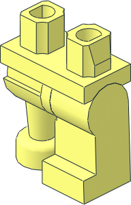 Minifig Hips and Legs with Wooden Leg Right