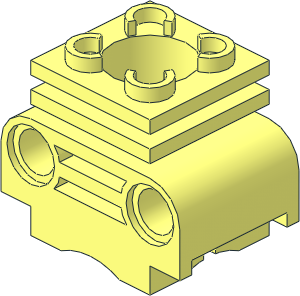 Technic Engine Cylinder Head with Bottom Slots