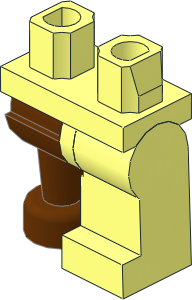 Minifig Hips and Legs with Reddish Brown Wooden Leg Right Pattern