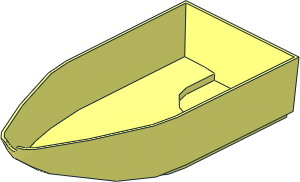 Boat Hull Floating 16 x  8 Bottom (Needs Work)