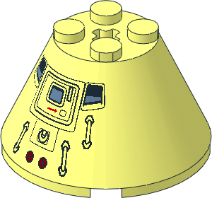 Cone  4 x  4 x  2 with Hatches and Handles Pattern