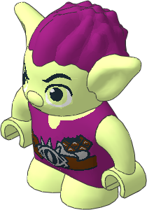 _Figure Elves Goblin Roblin with Magenta Hair and Tunic